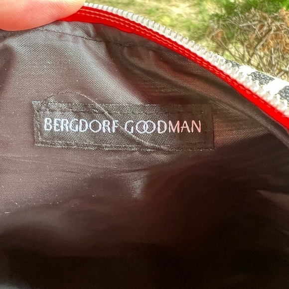 Bergdorf Goodman aztec black cream southwestern boho clutch orange trim Y2K - Picture 6 of 10